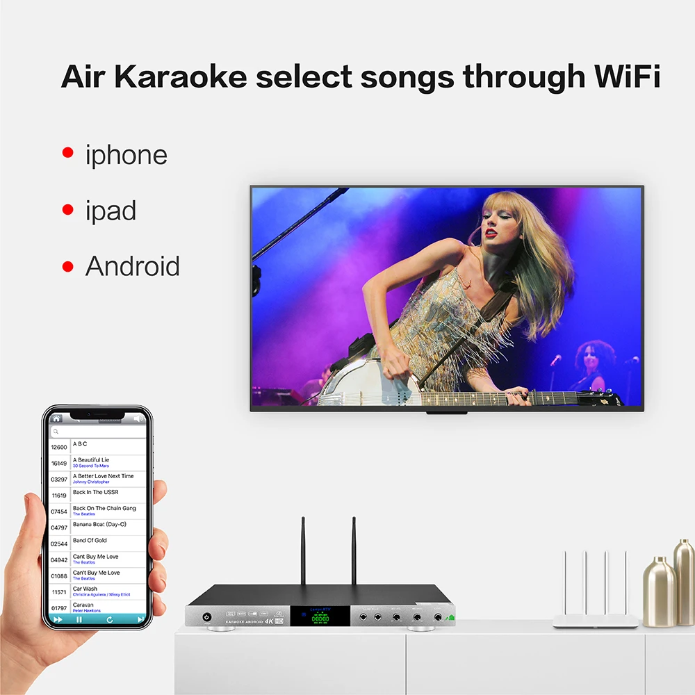 8866 (#1) Professional Android Home караоке машина поет Jukebox HD системы с песнями облако Поддержка