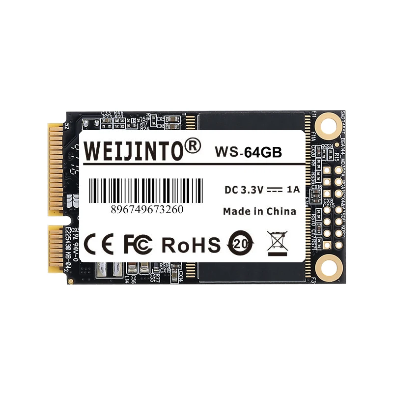 SSD-накопитель WEIJINTO mSATA внутренний SATA 64 ГБ 16 32 60 Гб Внутренний твердотельный