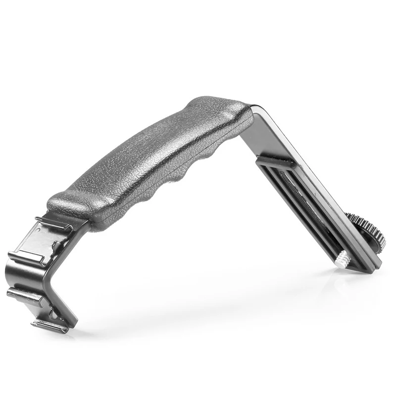 L Shape 2 Hot Shoe Mic Bracket Stand for BY-MM1 BY-WM4Microphone LED Video Light Monitor Zhiyun Smooth Q Stabilizer Feiyu Gimbal |
