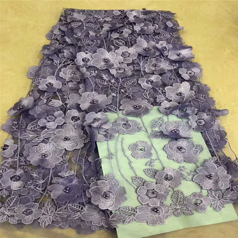 HFX белое свадебное платье гипюр шнур кружевная ткань вышитое Африканское кружево