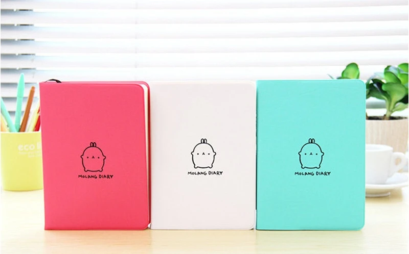Календари Блокнот Творческий Kawaii Мультфильм Molang кролик дневник планировщик программы повестки дня cuaderno ноутбук и журнал