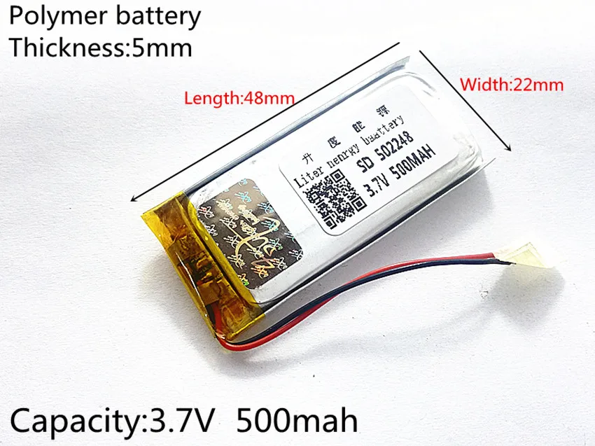 3 7 V 500 mAH 502248 PLIB полимерный литий-ионный/литий-ионный аккумулятор для GPS mp3 mp4 mp5 dvd