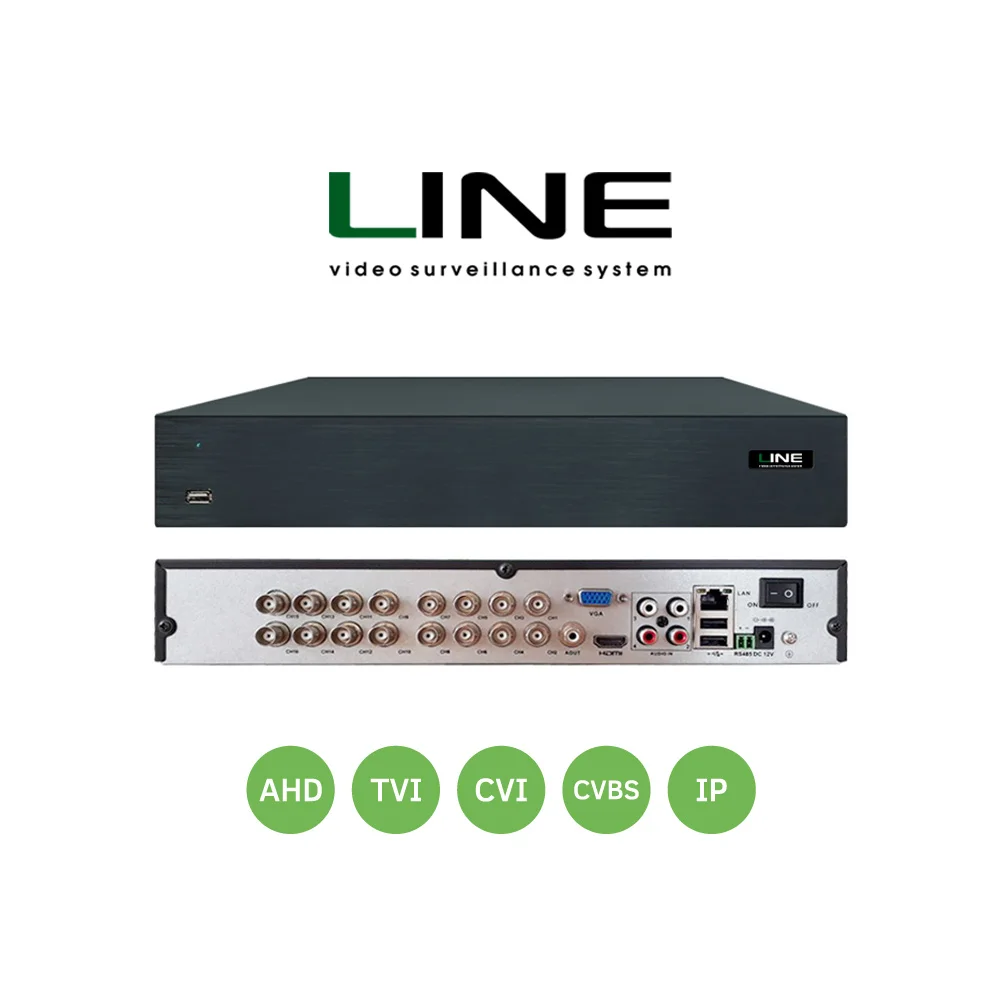 Линия 16 канальный видеорегистратор мультиформатный гибридный регистратор