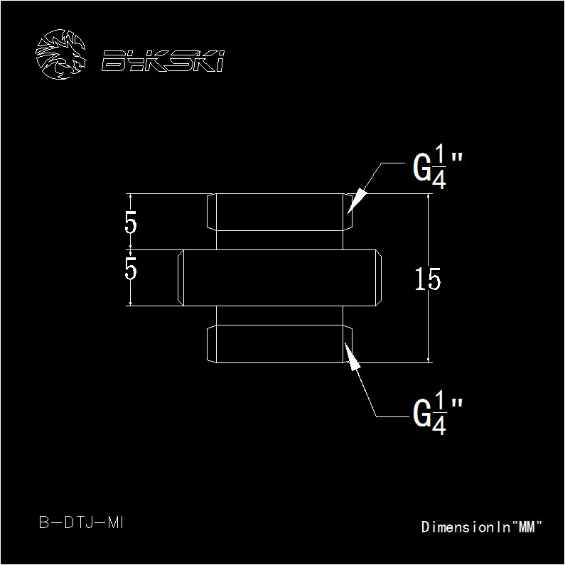Bykski G1/4 ''двойной Внешний резьбовой Фитинг Двойной Мужской Разъем 7 цветов