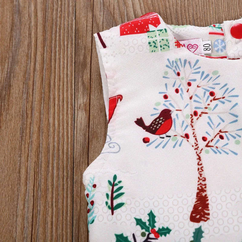 pudcoco toddler kids baby girl christmas cartoon deersleeveless party dress clothes 7Y xmas | Детская одежда и обувь