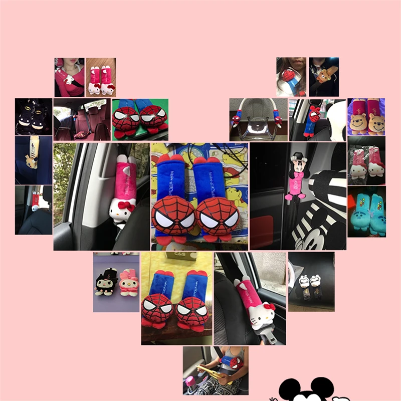 quality 1 Pair cute Cartoon Car Sefety Seat Belt cover Child belt Shoulder Pads Protection Plush Padding Auto Accessories |