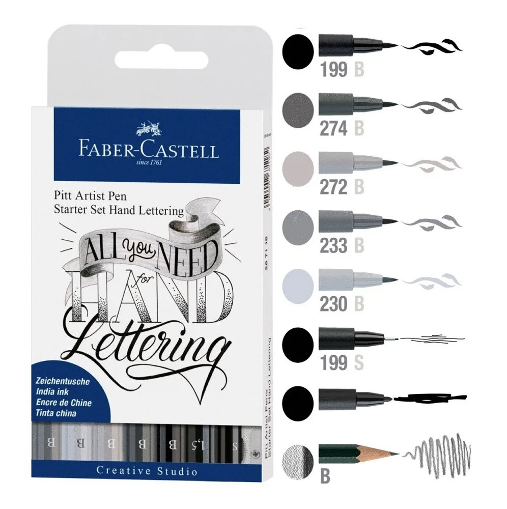 Оригинальный Faber Castell тушью Питт художественный маркер ручка мягкие ручки