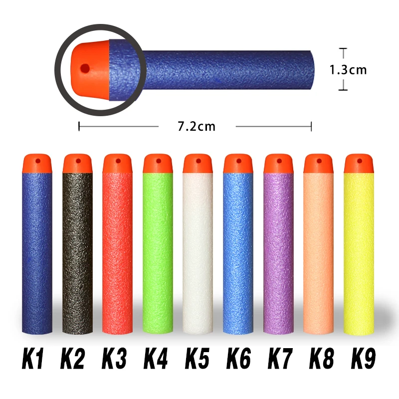 100 шт. разноцветные пули для пистолета 7 2 см|toy gun bullets|gun bulletdart toy |