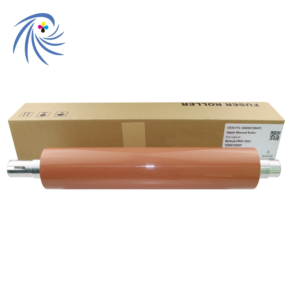 Высокое качество Верхний фьюзерный валик для Konica Bizhub Pro1200 1250 1051 951 1052 1251 1200 нагревательный ролик A0G6730411