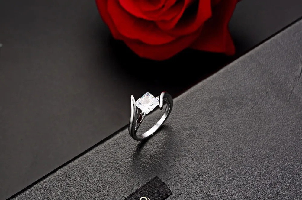 TJP New Arrival Crystal Women Finger Accessories Fashion 925 Sterling Silver Girl Bride Wedding Engagement Party Rings Shiny | Украшения и