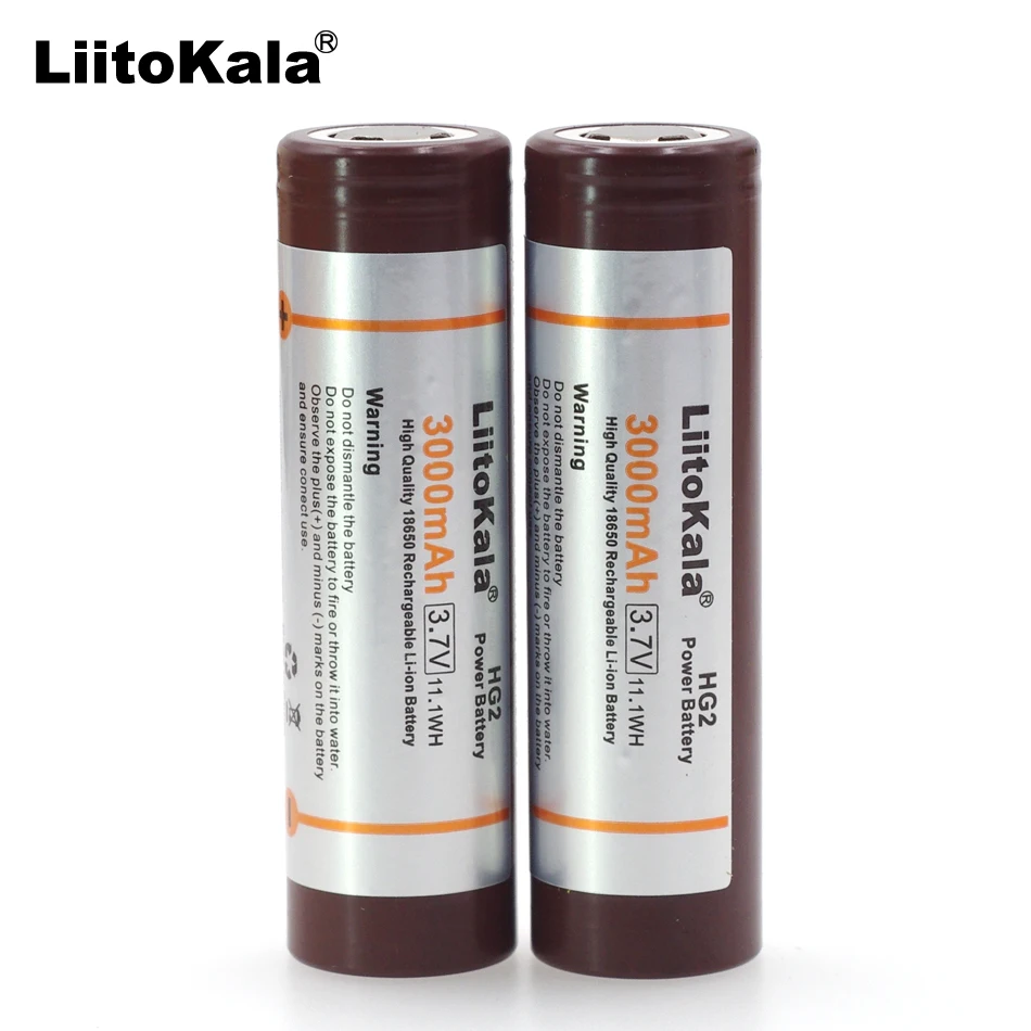 Оригинальный аккумулятор Liitokala HG2 18650 3000 мАч 3 6 в разряд 20 А выделенный блок