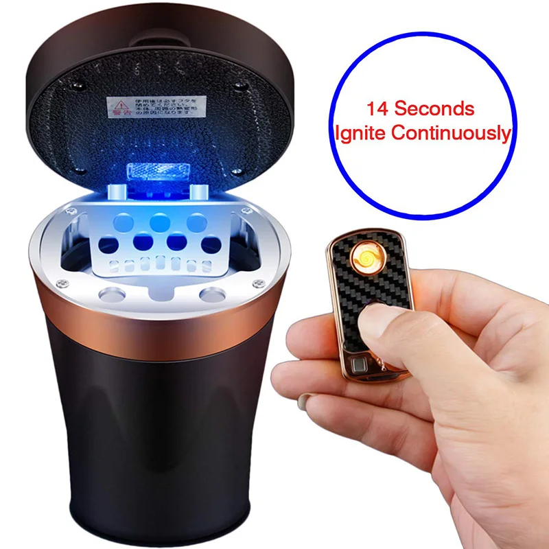 Керамическая Солнечная автомобильная пепельница с USB зарядкой сменный