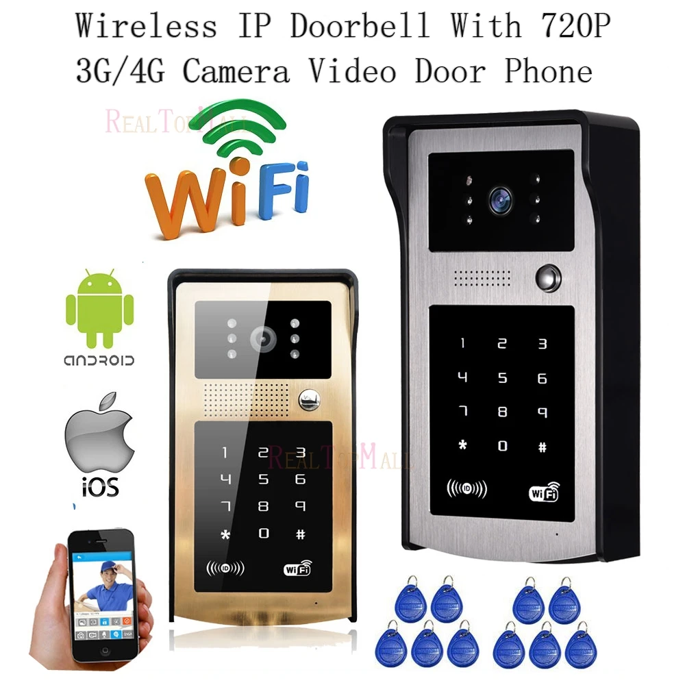 Новый Беспроводной IP Дверные звонки с 720 P 3G/4 г Камера видео телефон WI FI дверной
