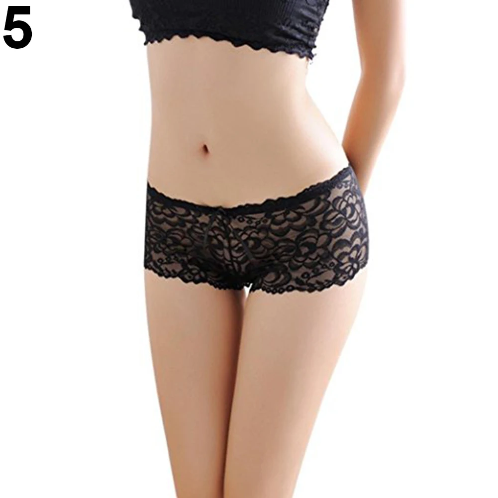 Женское сексуальное кружевное Прозрачное нижнее белье с бантом|briefs panties|thong