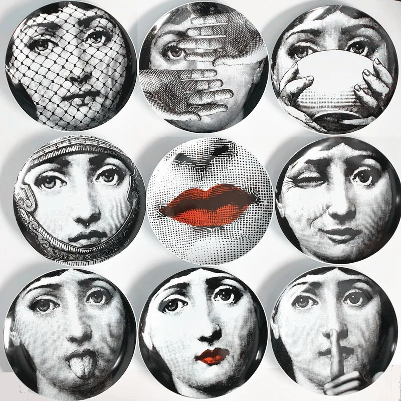 8 дюймов Ajax Винтаж Zoyo посуда модный дизайнер Fornasetti тарелки декоративная