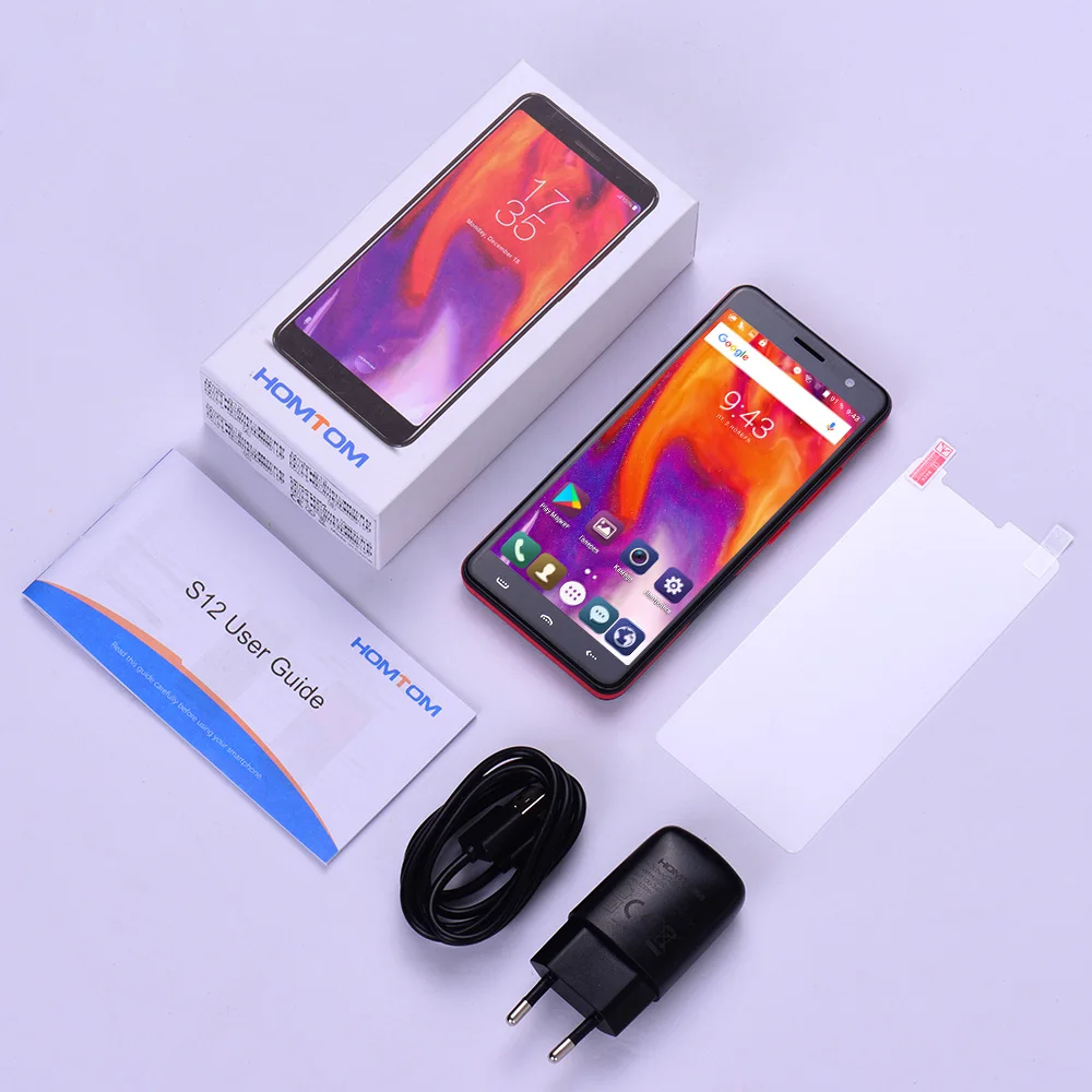 HOMTOM S12 Full Screen Mobile Phone 1GB RAM 8GB ROM 5.0 inch Android 6.0 Quad Core 8MP 2MP Back Dual Camera 3G WCDMA Smartphone