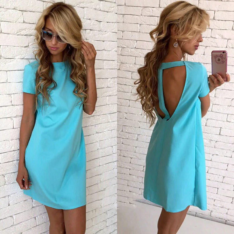 2018 летнее Новое однотонное розовое красное прямое элегантное мини платье