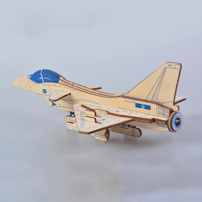 J-10 Raptors истребитель самолёт 3D деревянная игрушка сделай сам набор моделей для