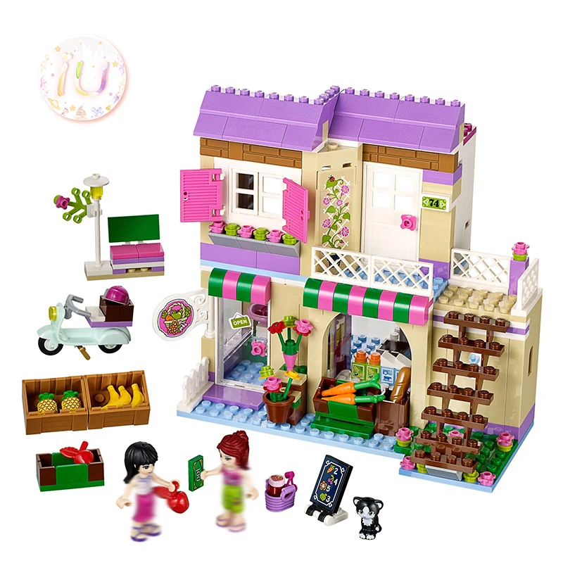 Legoings BELA 10495 Heartlake Food Market набор для девочек серии строительные блоки игрушки детей