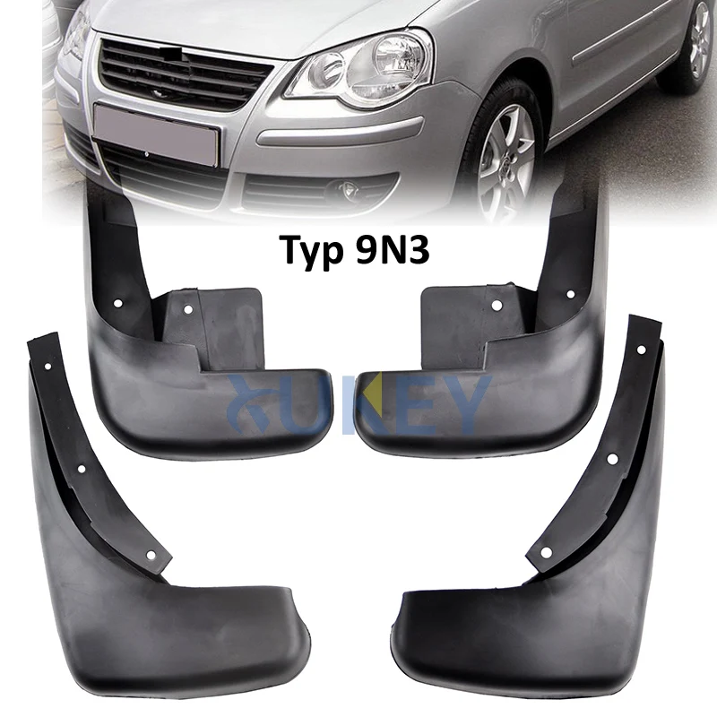 Формованные Брызговики для Volkswagen VW Polo Mk4 9N3 2005 2009 передние задние брызговики 2006 2007