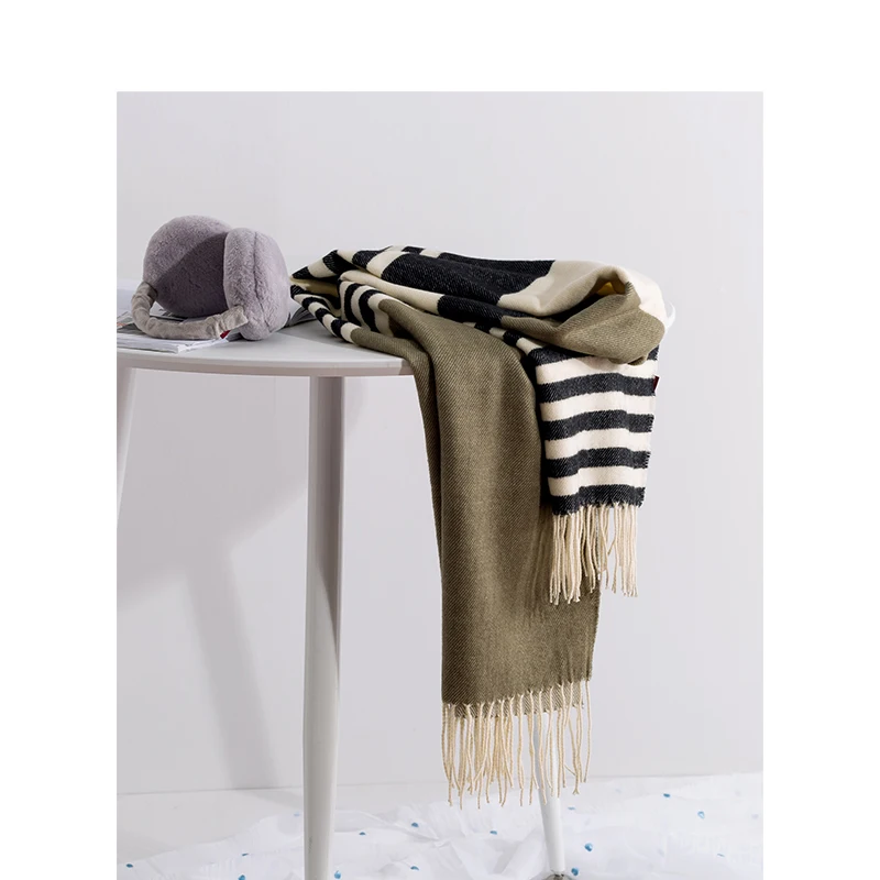 Женский художественный шарф INMAN простой дизайн контраст цвета корейский стиль