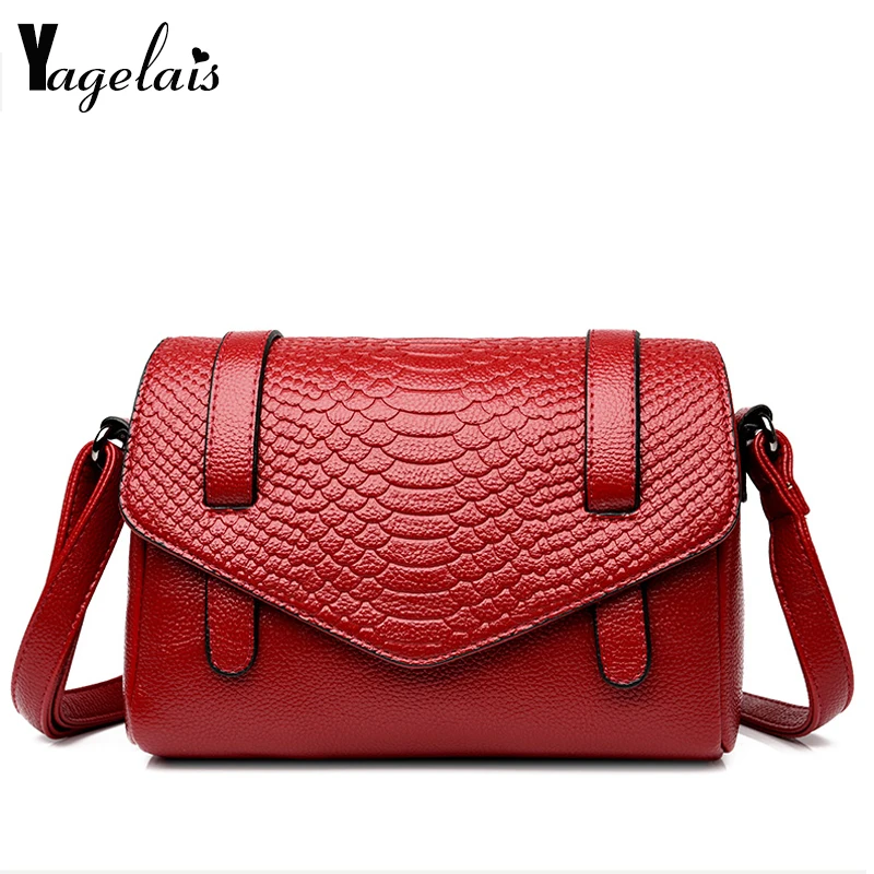 Alligator Women Handbag Fashion Female Messenger Bags Versatile Crossbody With Slit Pocket Single Strap Shoulder | Багаж и сумки