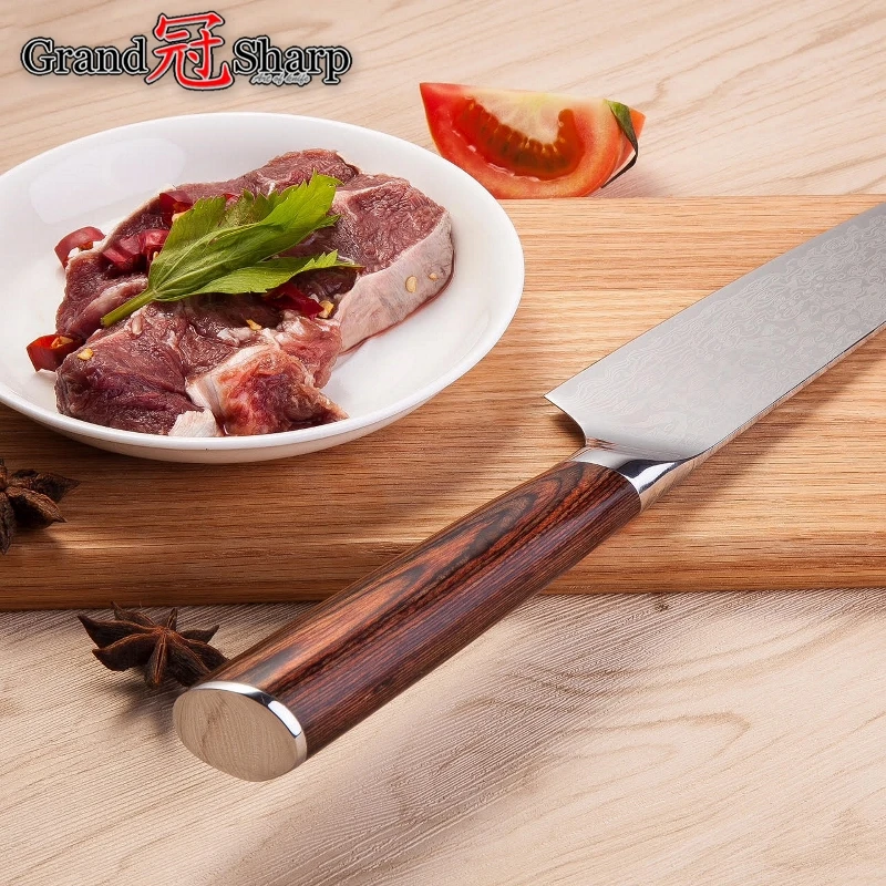 Professional Chef Knife Genuine German Stainless Steel Sanding Laser Pattern Knives Sharp Blade Cooking Tool Gift Box Sheath NEW | Дом и сад
