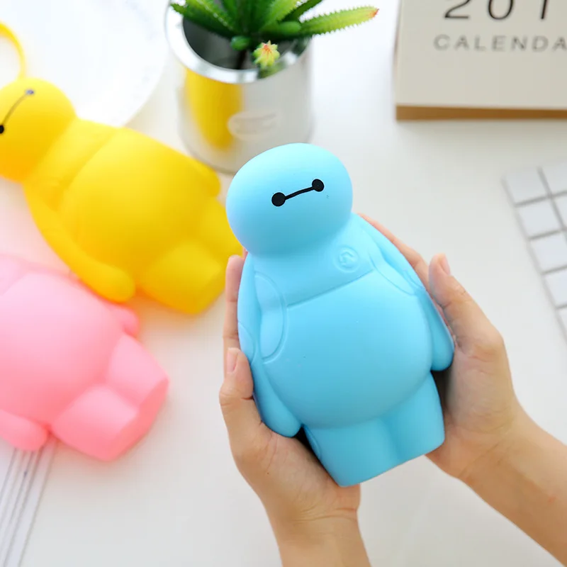 Большой кавайные пеналы Hero Baymax Мультифункциональный силиконовый канцелярские