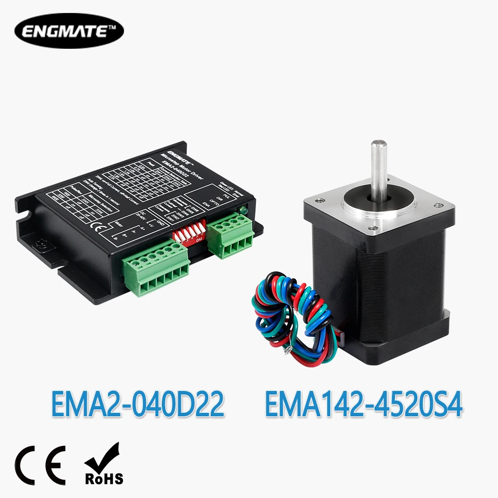ENGMATE ЧПУ Шаговый Драйвер EMA2-040D22 Поддержка Nema 8 14 20-40 В + EMA142-4520S4 Мотор | Обустройство