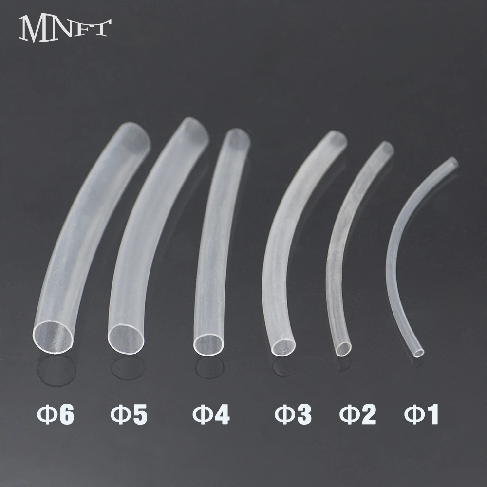 

MNFT 60PCS (6CM/PCS)Carp Fishing Rigs Shrink Tube Fish Rig Making Transparent Heat Shrink Tubes Rigging Material