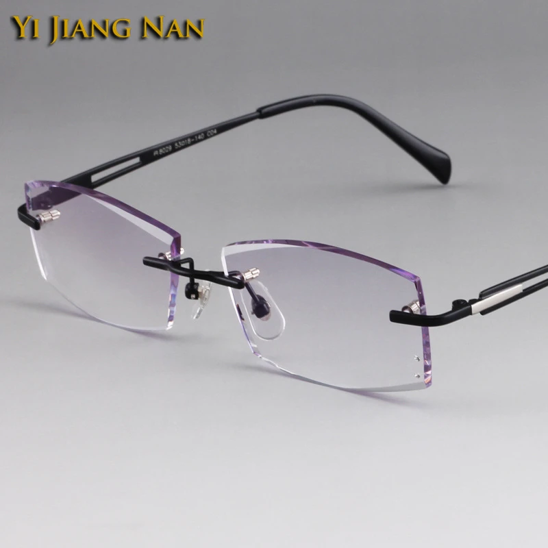 Мужские очки без оправы с алмазной резкой Oculos De Grau Masculino Armacao по рецепту |
