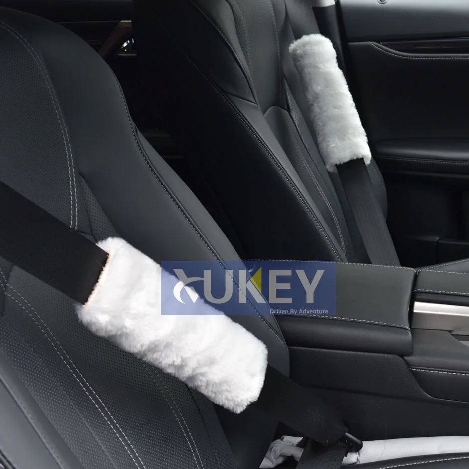Наплечные накладки для автомобильного ремня безопасности XUKEY зимний пушистый