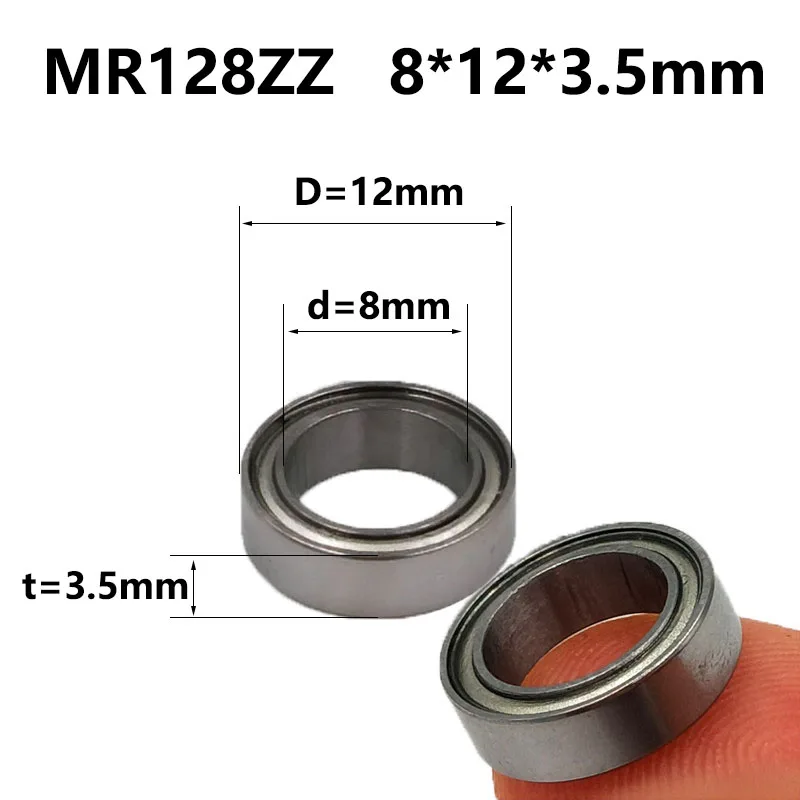 3 шт./лот MR128ZZ подшипник Глубокий шаровой Миниатюрный Мини подшипник MR128-ZZ 8*12*3,5 мм 8x12x3,5 52100 хромированная сталь