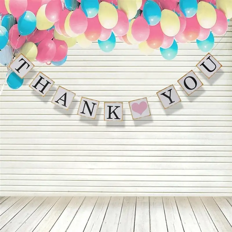 Гирлянда с надписью Thank You для свадебной вечеринки|Флажки вымпелы и конфетти| |