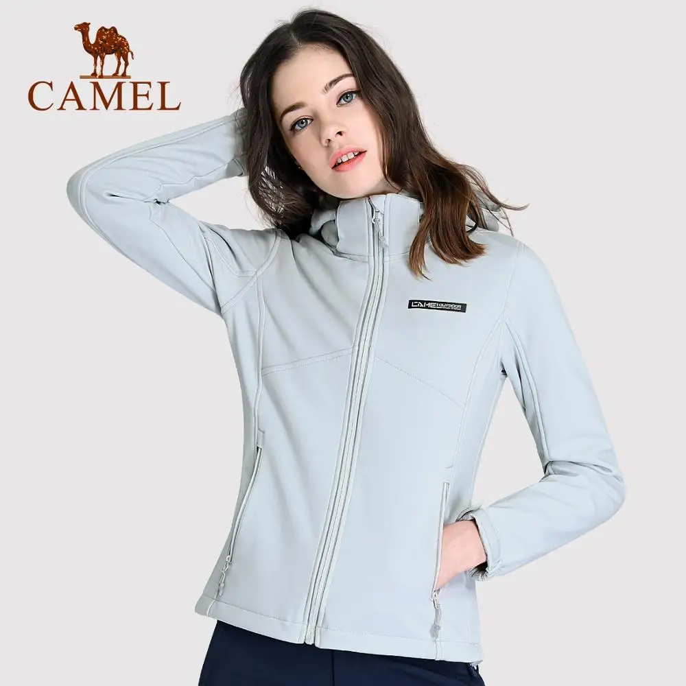 CAMEL мужская и женская спортивная флисовая походная куртка водонепроницаемая ветрозащитная Теплая Охотничья ветровка для рыбалки тактическое пальто - Цвет: Female-Light Gray