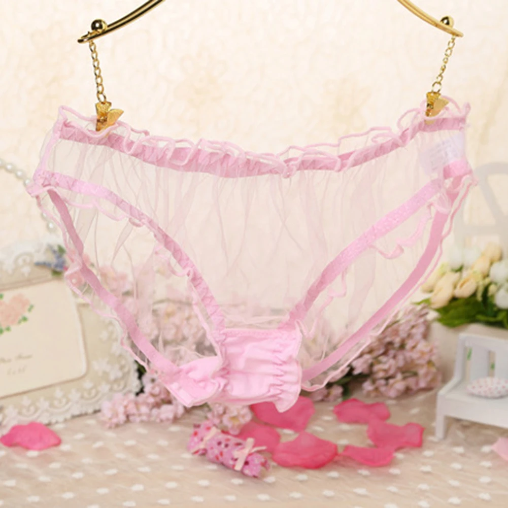 Сексуальная See Through Mesh Для женщин низкой посадкой Трусики для Нижнее Бельё