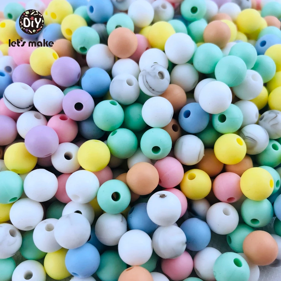Силиконовые Бусины 9 мм 10 шт Детские Прорезыватели DIY Прорезыватель зубов детский продукт ожерелье-прорезыватель для зубов аксессуары для кормления бусины жевательные игрушки