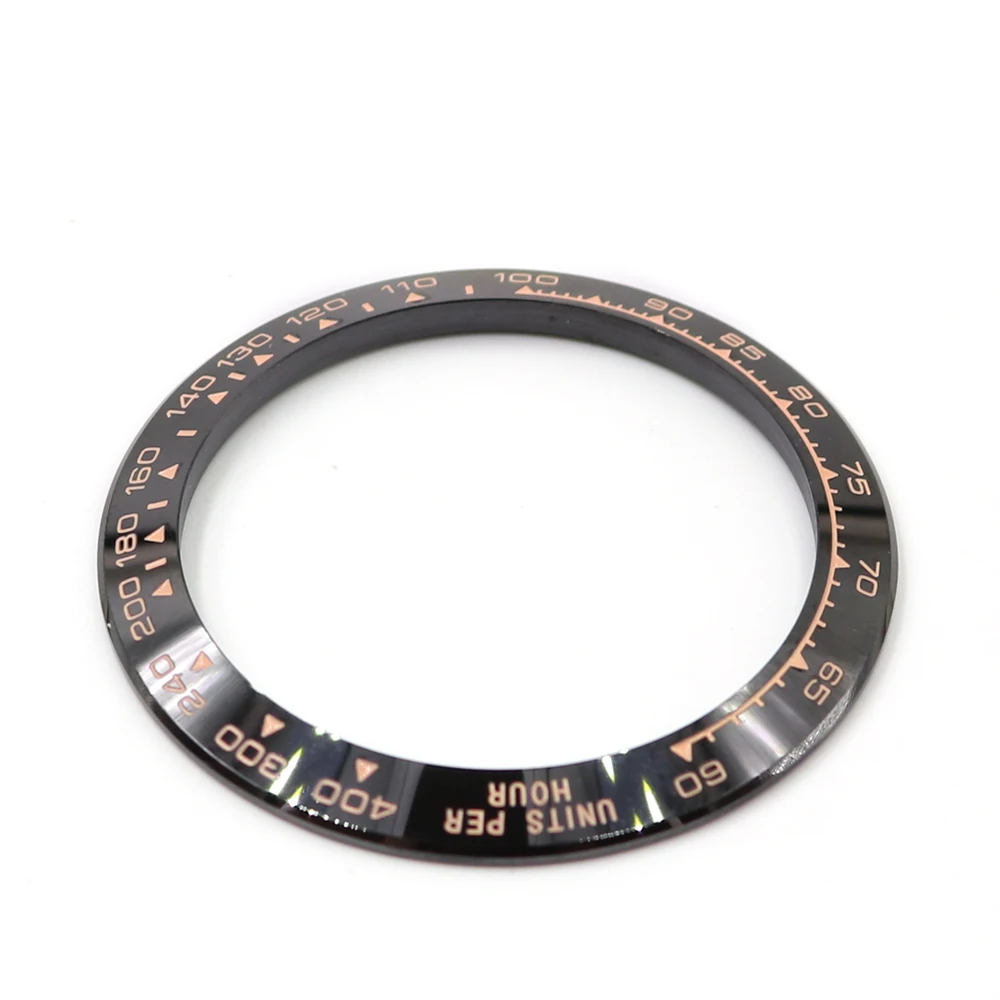 CARLYWET оптовая продажа DAYTONA высокое качество керамические черные с розовым золотом часы БЕЗЕЛЬ для 116500-116520 от AliExpress RU&CIS NEW