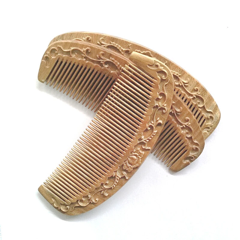Уникальный подарок, не статическая деревянная расческа MC, Высококачественная натуральная карманная расческа для волос, расческа для бород... от AliExpress WW