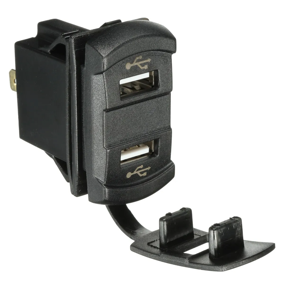 12 В 24 В Автомобильная лодка двойной 2 USB зарядное устройство Зеленый Оранжевый Красный Синий светодиодный вольтметр измеритель напряжения переключатель панель для автомобиля грузовика