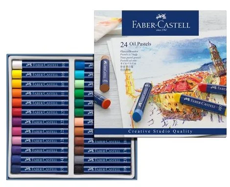 Оригинальный Faber Castell масляные пастельные мелки Набор 24 Цвет синий коробка