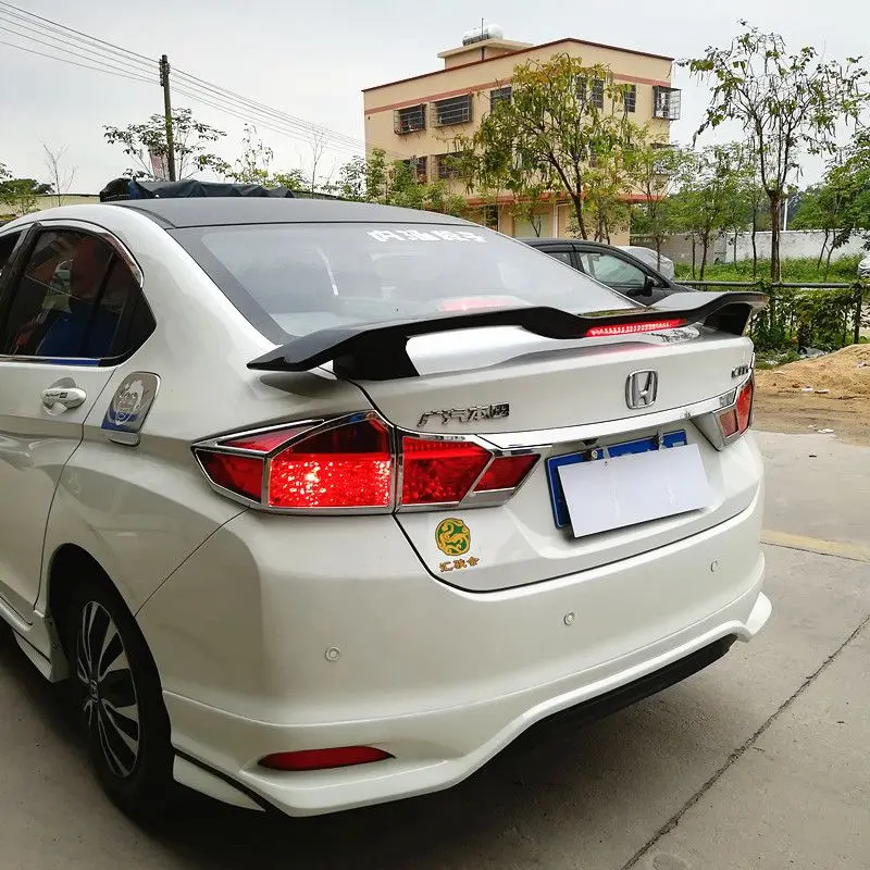 

for honda city Spoiler 2015-2017 city lip Spoiler High Quality ABS Material Car Rear Wing Primer Color spoiler