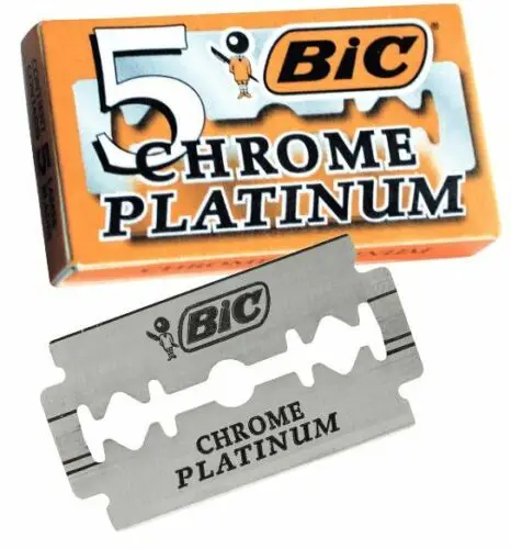 100 бритвенные лезвия BIC CHROME PLATINUM с двойным краем + подарок | Красота и здоровье