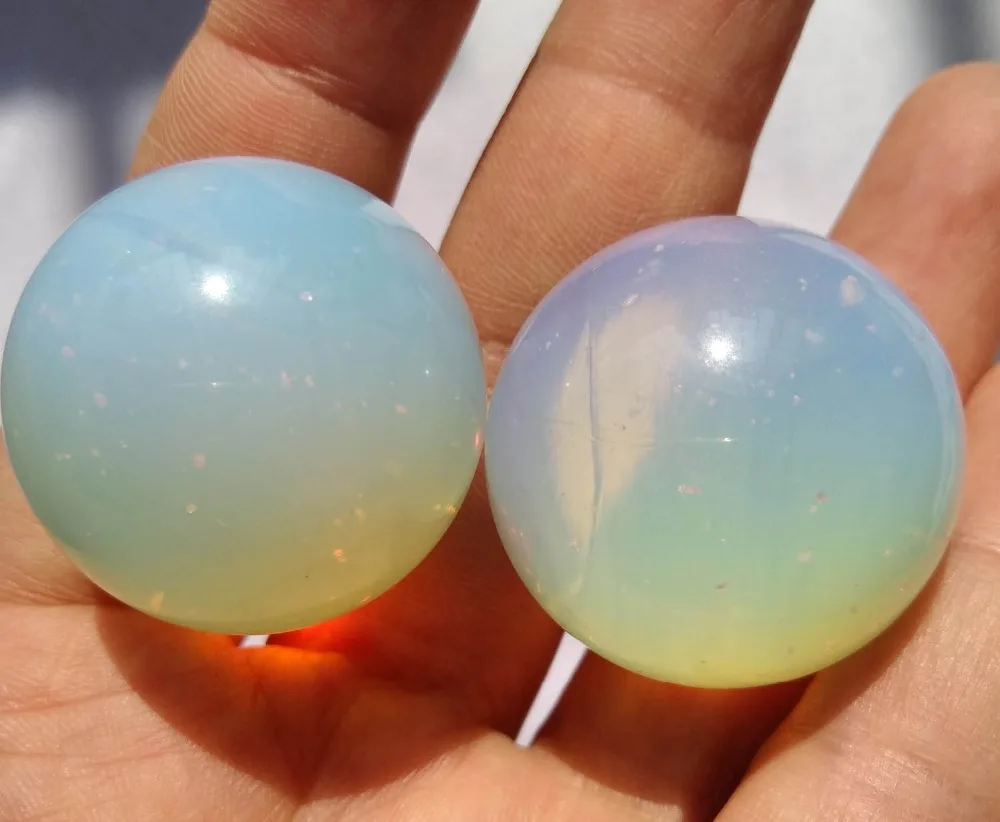

2pcs 30mm(1.2inch) Gemstone OPALITE - Opalite Gemstone Sphere - Metaphysical Crystal - Chakra Stones - Gemstone Collection