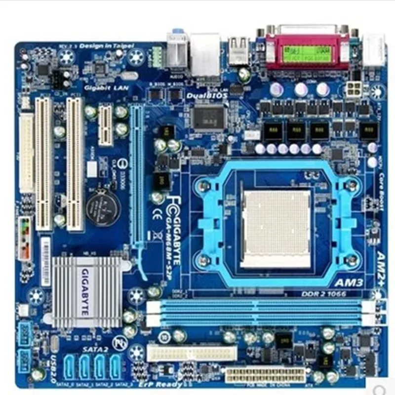 Материнская плата для Gigabyte материнская DDR2 8 ГБ разъем AM2/AM2 +/AM3 M68M S2P системная