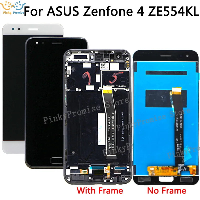 Экран для ASUS Zenfone 4 ZE554KL LCD 2017 панель сенсорный экран дигитайзер в сборе с рамкой Z01KD