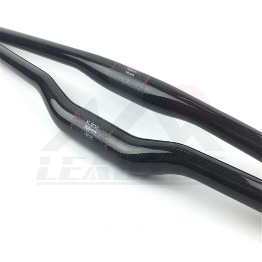 Leadxus плоский/подъемный Riser однообразный 3K из углеродного волокна руль MTB