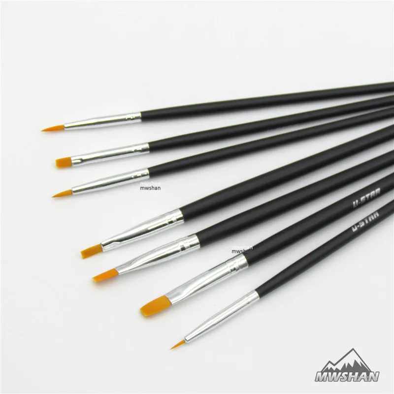 

Ustar 90024 Model Special Point Brush (7Pcs/Set) Hobby Painting Tools Accessory