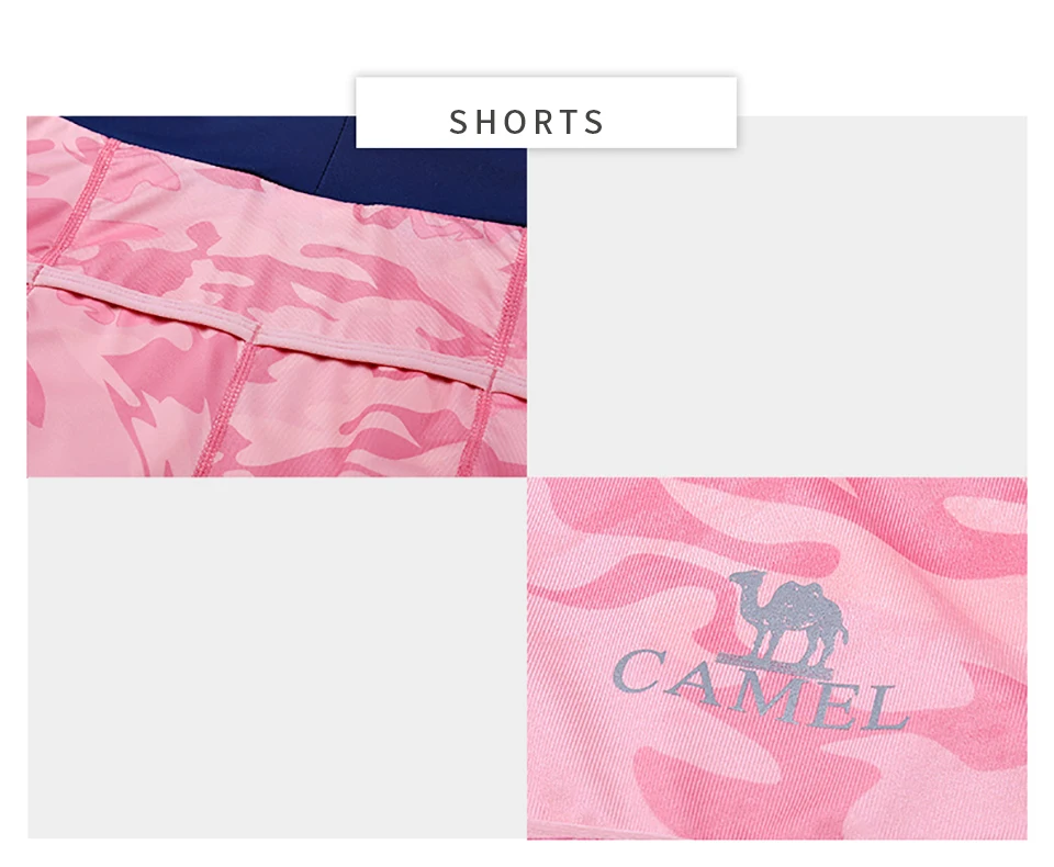 CAMEL набор для бега йоги женские шорты для фитнеса спортивные футболки для спортзала леггинсы штаны Воздухопроницаемый мягкий