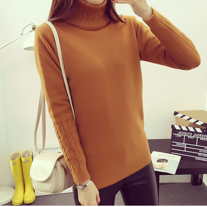 Autumn Winter New Women High Collar Pullover Sweater Loose Korean Twist Wild Thicken Female Knitted LQ101 | Женская одежда